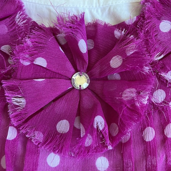 Scooter Brown Sheer Purple Tank Top with White Polka Dots ~ Girls M (10/12) - Picture 9 of 9